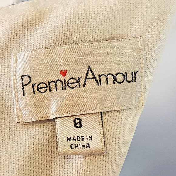 Premier Amour Romper Camisole Top Shorts Suit Lined White Blue Floral Women's 8 - Picture 5 of 5